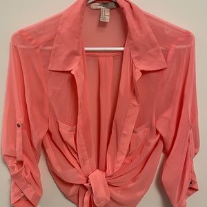Coral blouse